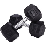 FIXED HEX RUBBER COATED DUMBBELL PAIR