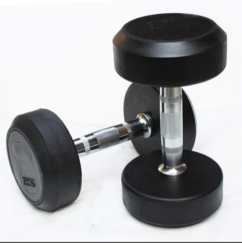 15KG  FIXED RUBBER COATED DUMBBELL PAIR