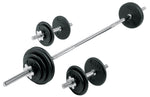 ADJUSTABLE 30KGS DUMBBELL AND BARBELL SET WITH CARRY CASE