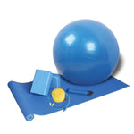 YOGA  EXERCISE SET WITH BALL, BRICKS AND STRAP - BLUE