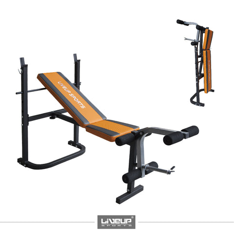 LIVEUP SPORTS ADJUSTABLE MULTI-USE WEIGHT LIFTING EXERCISE BENCH