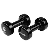 5KG STUDIO VINYL DUMBBELL COLOURED SET PAIR LIVEPRO